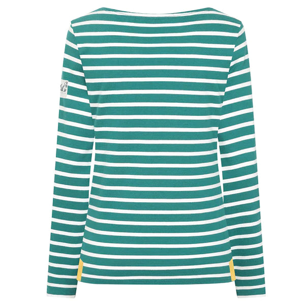 Lazy Jacks Emerald Striped Breton Top