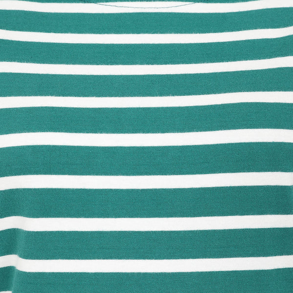 Lazy Jacks Emerald Striped Breton Top