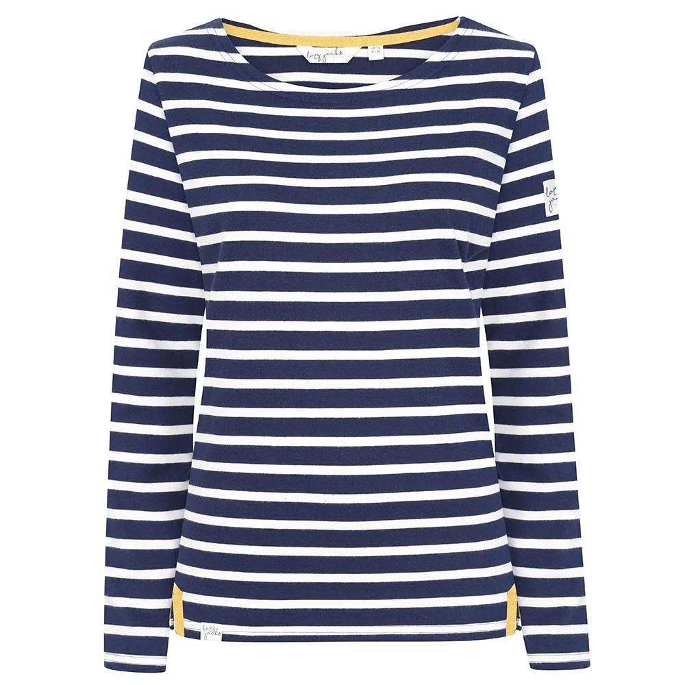 Lazy Jacks Marine Striped Breton Top