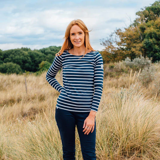 Lazy Jacks Marine Striped Breton Top