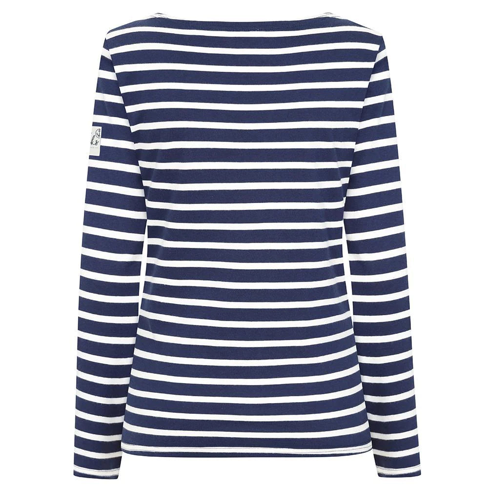 Lazy Jacks Marine Striped Breton Top