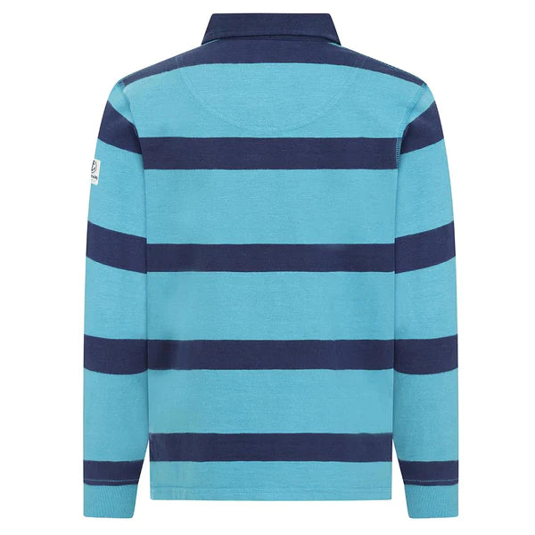 Lazy Jacks Childs Teal Stripe Rugby Shirt