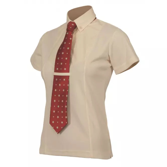 Shires Aubrion Yellow Short Sleeve Tie Shirt