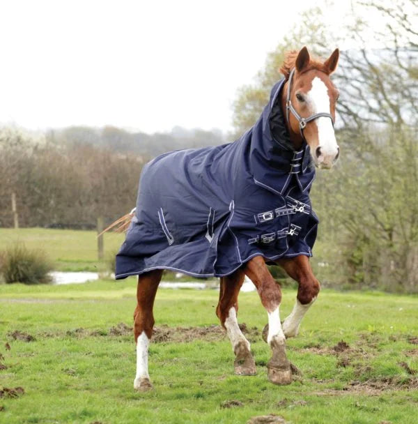 Rhinegold Arizona Full Neck Navy Turnout Rug