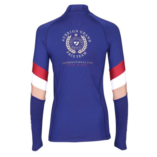 Shires Aubrion Team Young Rider Long Sleeve Base Layer - Navy