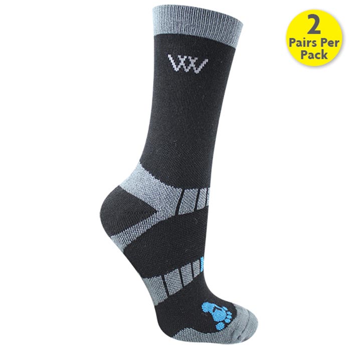 Woof Wear Bamboo Waffle Black Short Socks