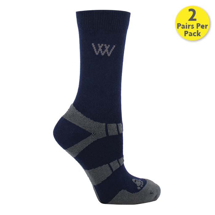 Woof Wear Bamboo Waffle Navy/Grey Short Socks