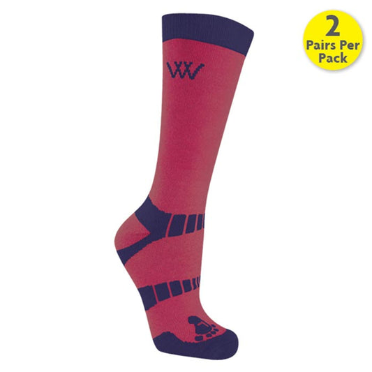 Woof Wear Bamboo Waffle Shiraz/Navy Socks