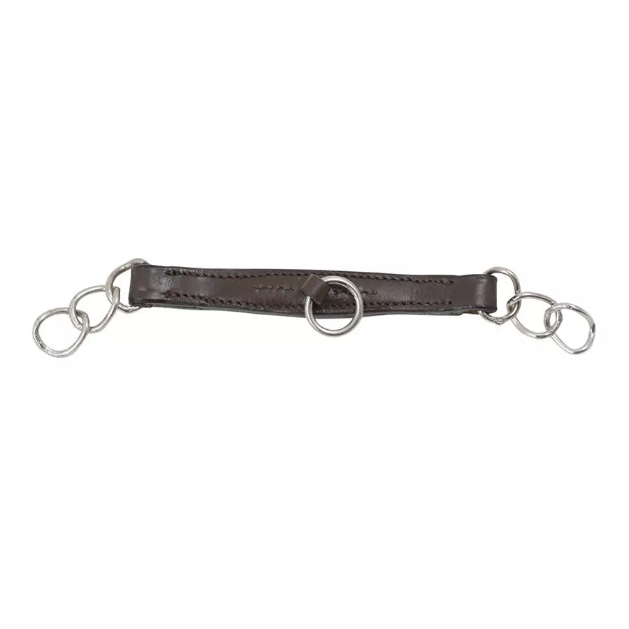 Shires Gara Black Leather Curb Chain