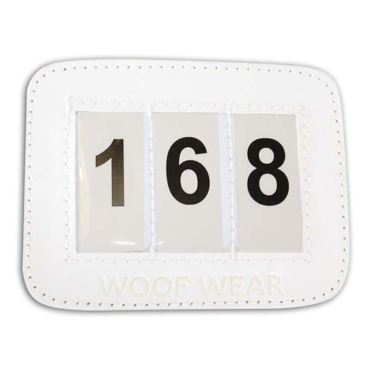 Woof Wear White Bridle Number Holder