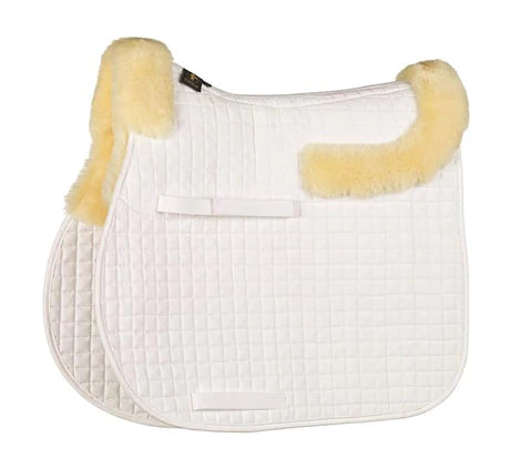 Caldene Sheepskin Half Lined White Gp Saddle Pad