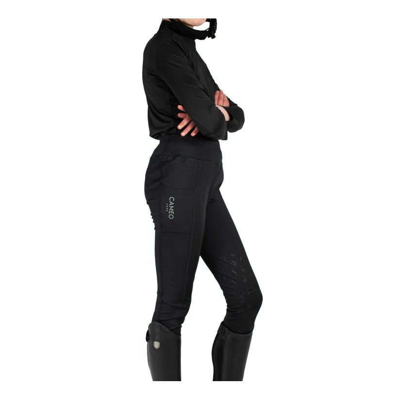 Cameo Core Junior Liquorice Riding Tights