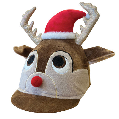 Equitech Childs Dazzle Christmas Reindeer Hat Silk- Brown - One Size