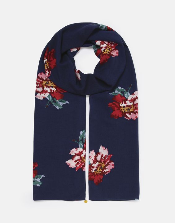 Joules Conway Navy Peony Scarf