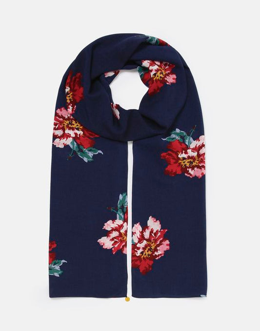 Joules Conway Navy Peony Scarf