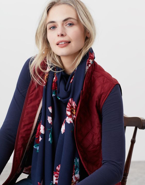 Joules Conway Navy Peony Scarf