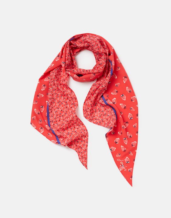 Joules Jenny Red Strawberry Scarf