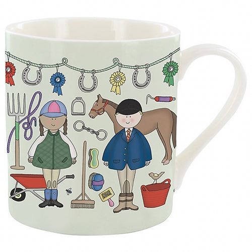 Emma Lawrence Welly Wearers Horse Rider Mug