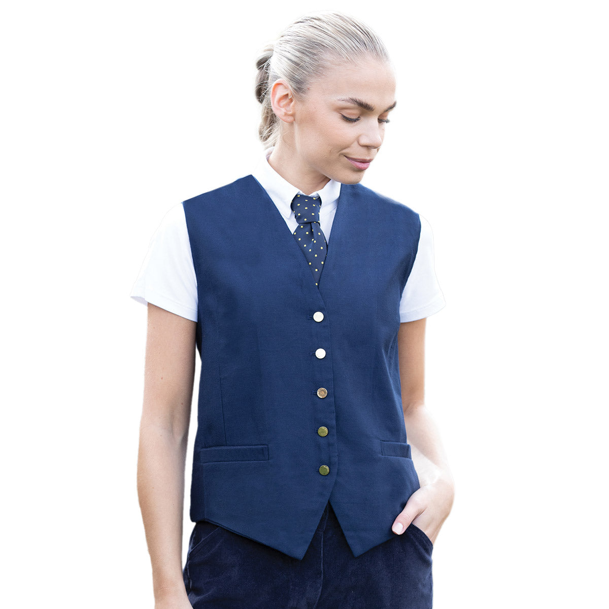 Equetech Jaquard Classic Navy Waistcoat