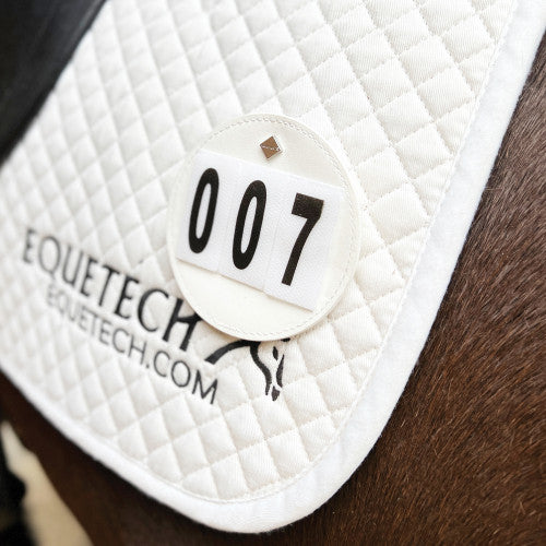 Equetech Luxe White Saddle Number Discs