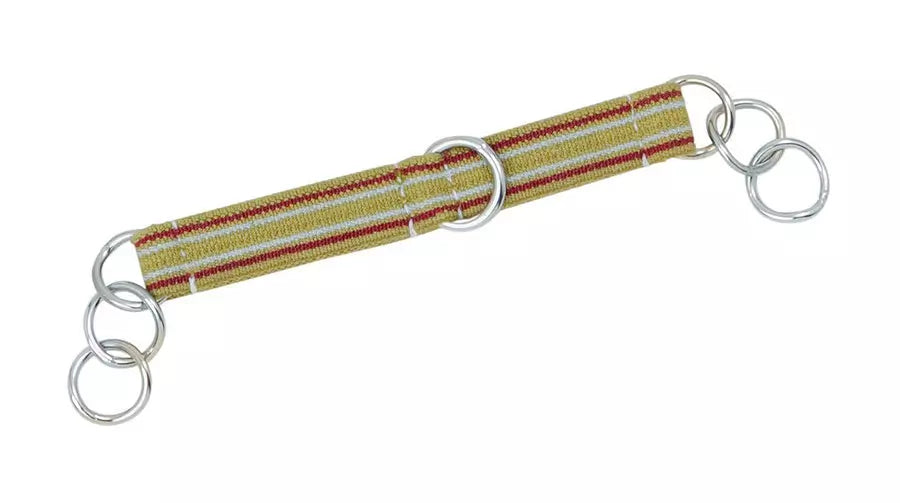 Shires Grey/Red Elastic Curb Chain