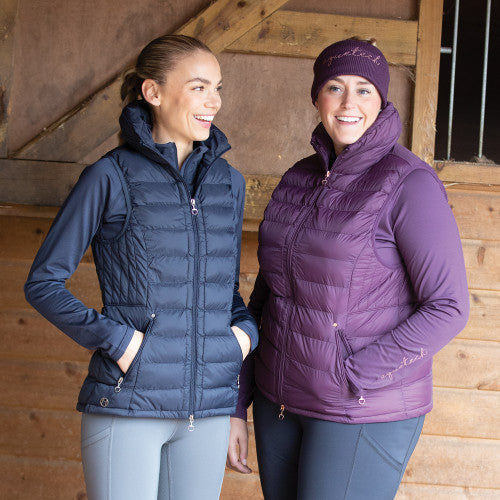 Equetech Berry/rosegold Hideaway Padded Gilet