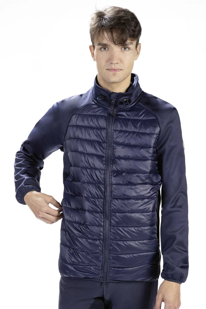 Hkm Mens Erik Deep Blue Sweat Jacket