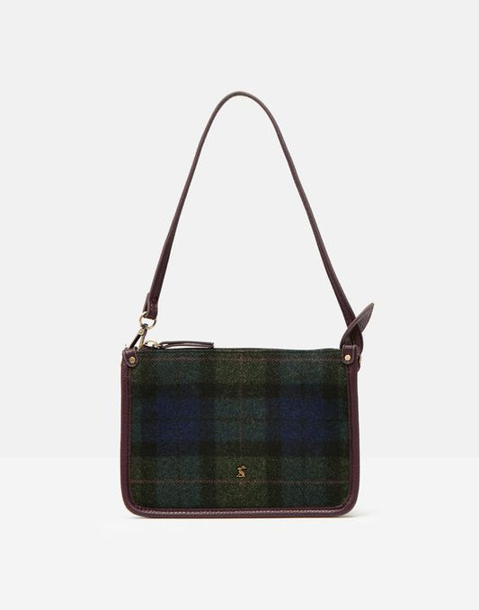 Joules Fulbrook Underarm Navy/Green Check Bag