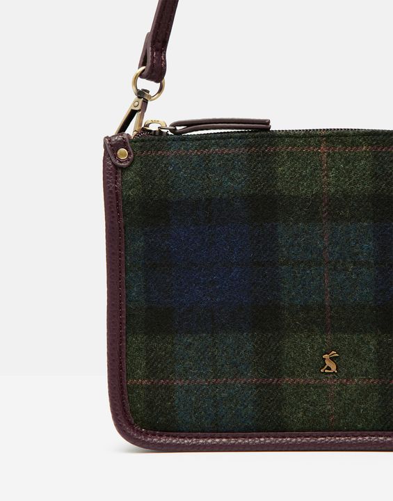 Joules Fulbrook Underarm Navy/Green Check Bag
