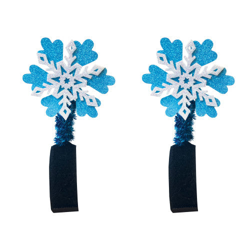 Equitech Childs Fjord Snowflake Bridle Boppers - Light Blue - Pair