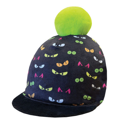 Equitech Spooky Eyes - Pom Hat Silk - Black - One Size