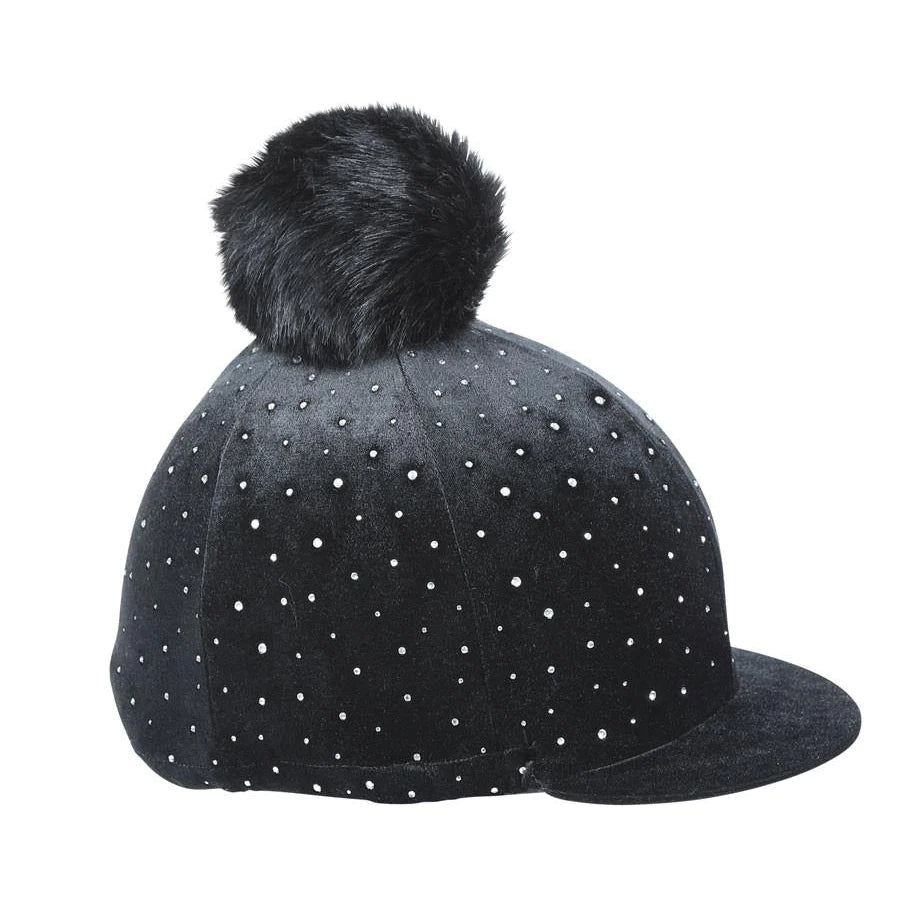 Shires Black Velvet Sparkle Hat Cover