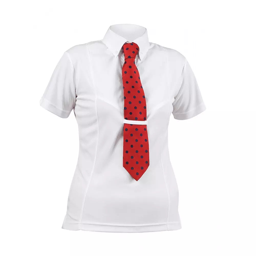 Shires Aubrion Childs White Short Sleeve Tie Shirt