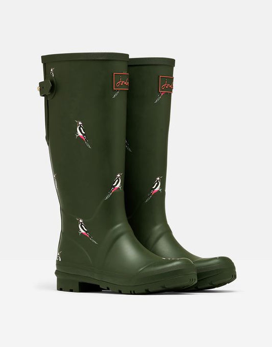 Joules Wood Pecker Print Welly