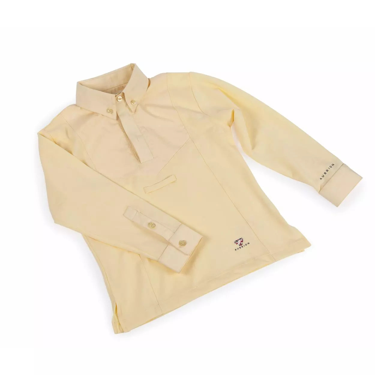 Shires Aubrion Childs Yellow Long Sleeve Tie Shirt