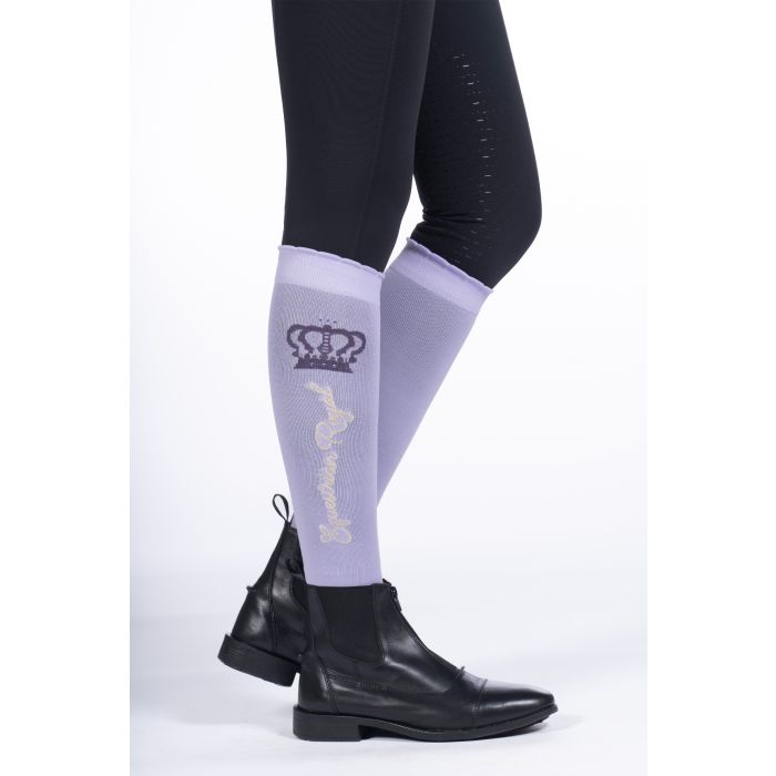 Hkm Lavender Bay Dark Lilac Riding Socks