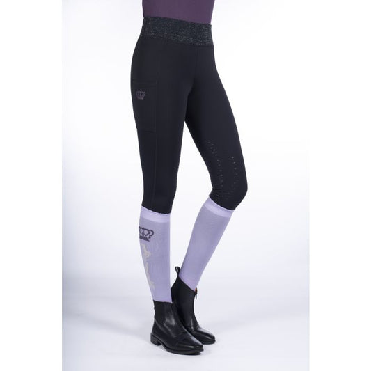 Hkm Lavender Bay Silicone Full Seat Riding Leggings