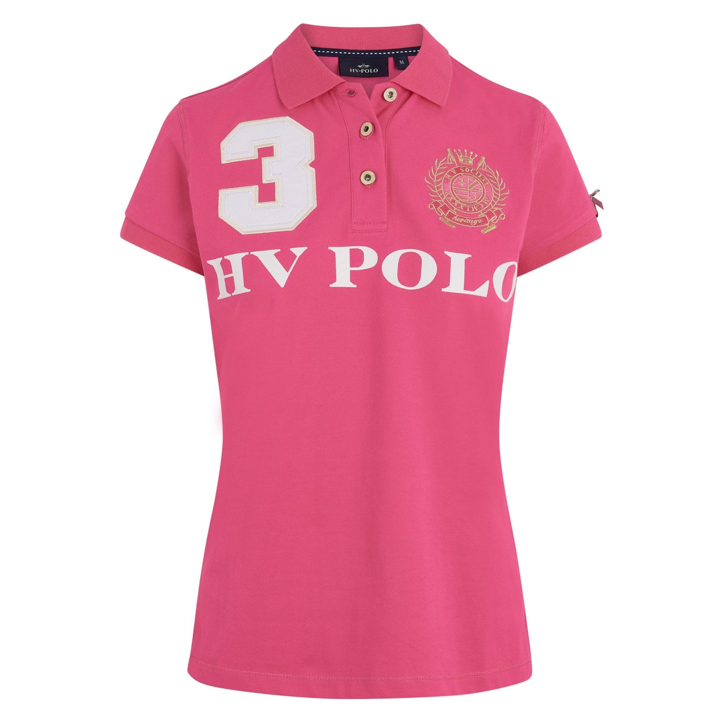 Hv Polo Childs Favouritas Short Sleeve Neon Fuchsia Polo Shirt