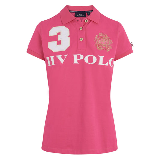 Hv Polo Childs Favouritas Short Sleeve Neon Fuchsia Polo Shirt