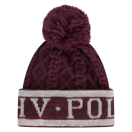 Hvp Hv Polo Knit Dark Berry Beanie Hat