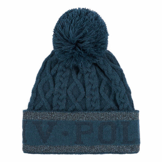 Hvp Hv Polo Knit Deep Sea Blue Beanie Hat