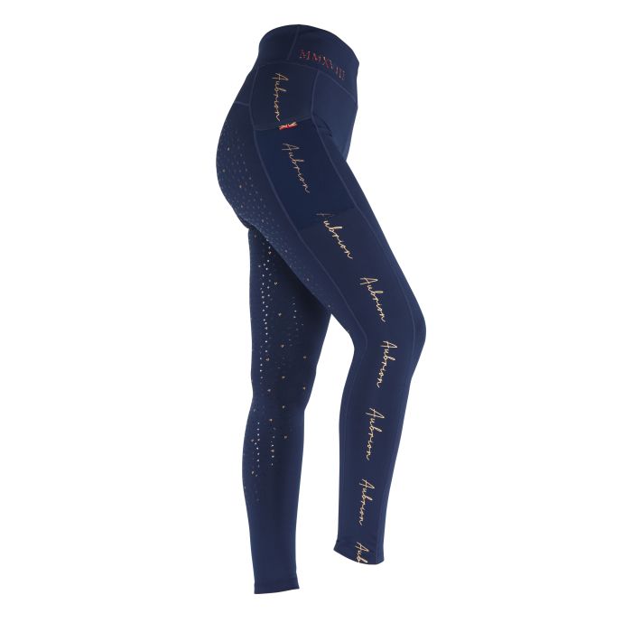 Shires Aubrion Maids Navy Blue Team Riding Tights