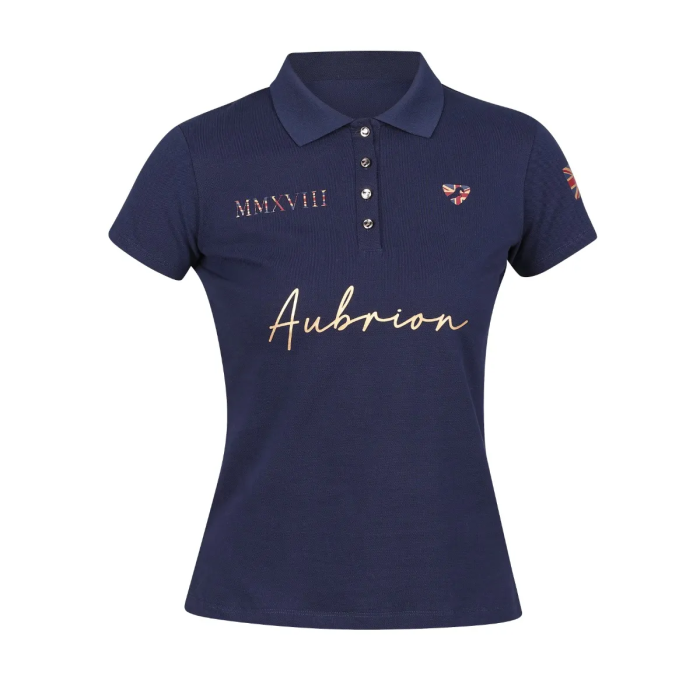 Shires Aubrion Navy Blue Team Polo