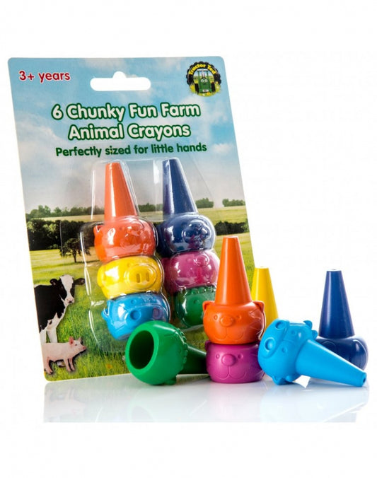 Tractor Ted 6 Chunky Fun Farm Animal Crayons