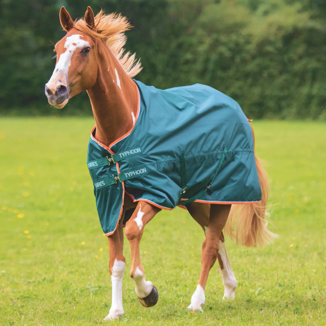 Shires Typhoon Lite Green Turnout Rug