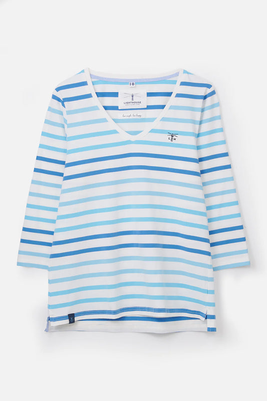 Lighthouse Blue Stripe Ariana Top