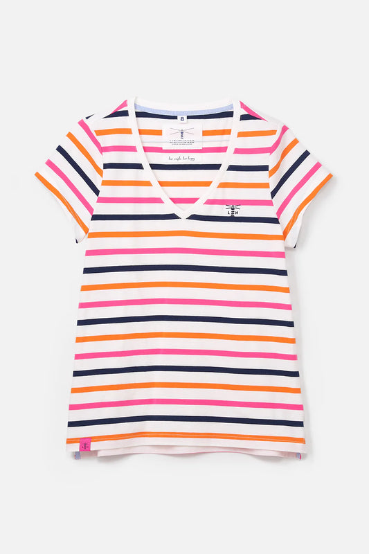 Lighthouse Orange/Pink Stripe Ariana T-shirt