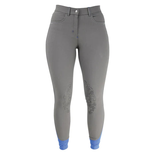 Hy Olympian Steel Grey/Royal Blue Ladies Breeches