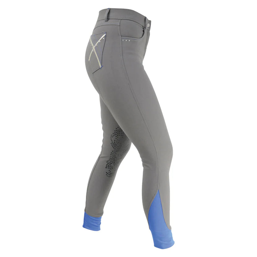 Hy Olympian Steel Grey/Royal Blue Ladies Breeches