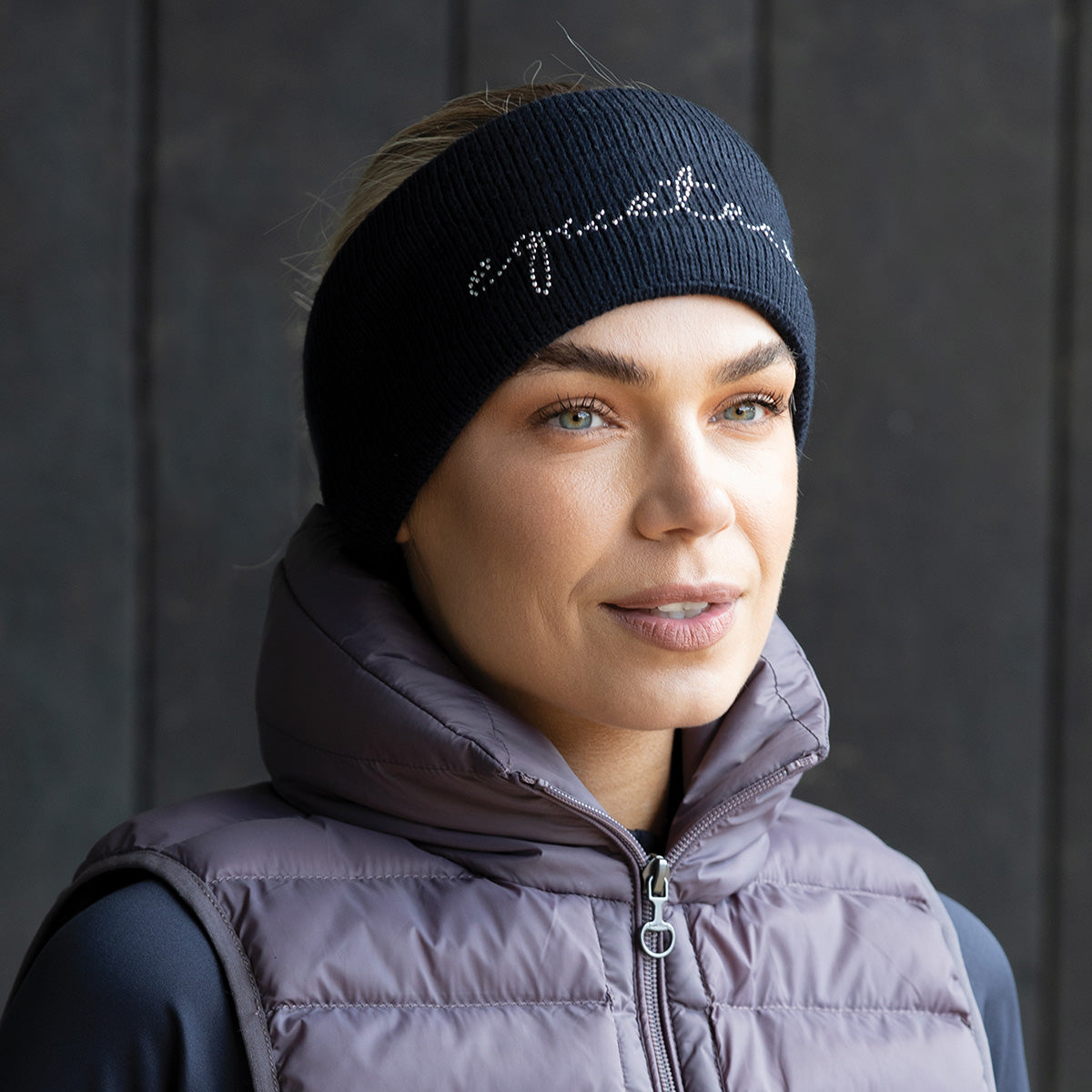 Equetech Signature Navy/Silver Knit Headband